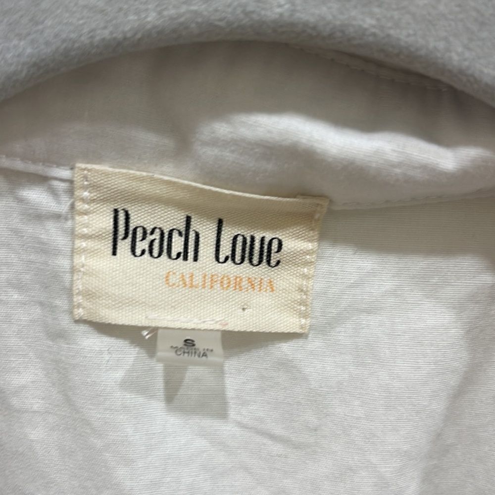 Peach Love White Romper Wrap Dress Size Small - Picture 5 of 8